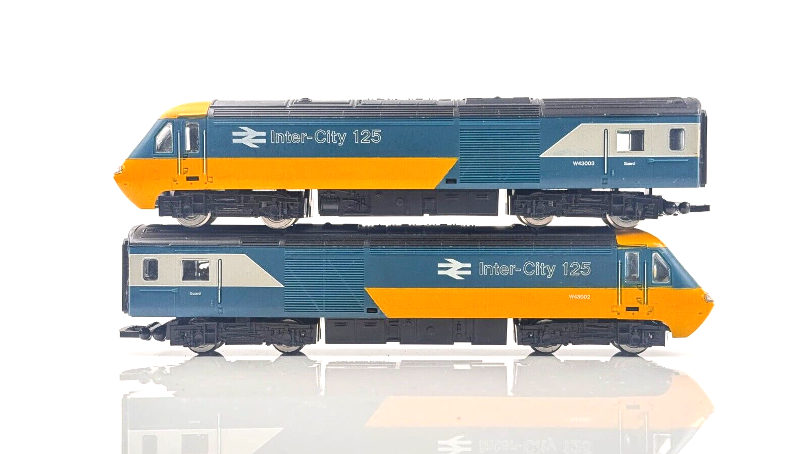 HORNBY 00 GAUGE - INTERCITY 125 HST POWER/DUMMY TWIN SET BLUE YELLOW 43002 43003