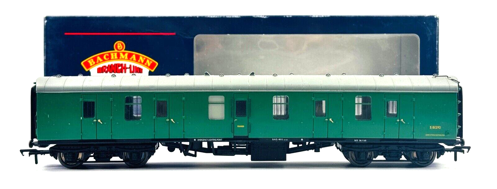 BACHMANN 00 GAUGE - 39-178A - BR MK1 FULL BRAKE COACH BG SR GREEN - BOXED