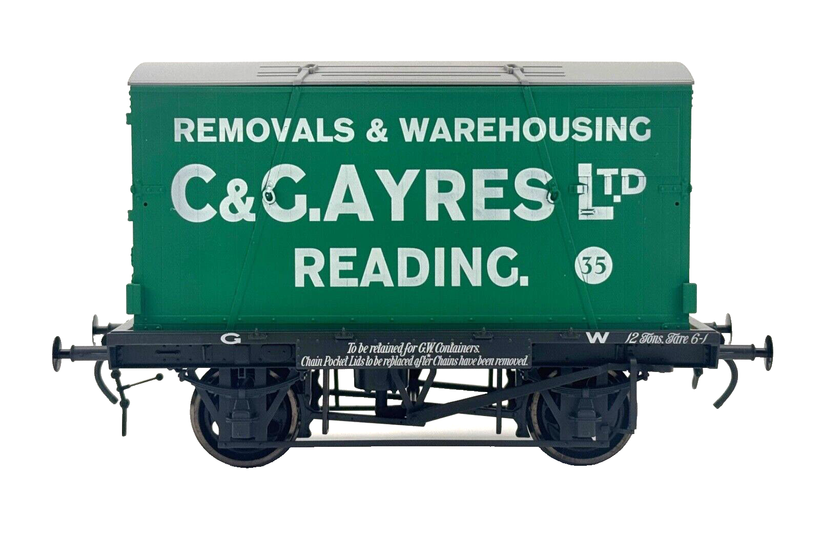 DAPOL O GAUGE - 7F-037-012 - C&G AYRES CONTAINER 1 DOOR GWR CONFLAT - BOXED