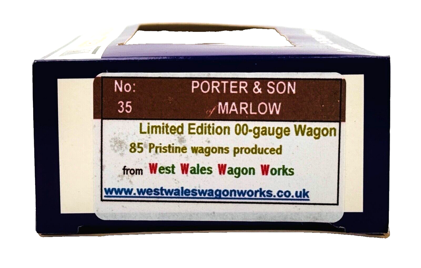 DAPOL 00 GAUGE - PORTER & SON COAL MERCHANT MARLOW NO.62 (P) (LIMITED EDITION)