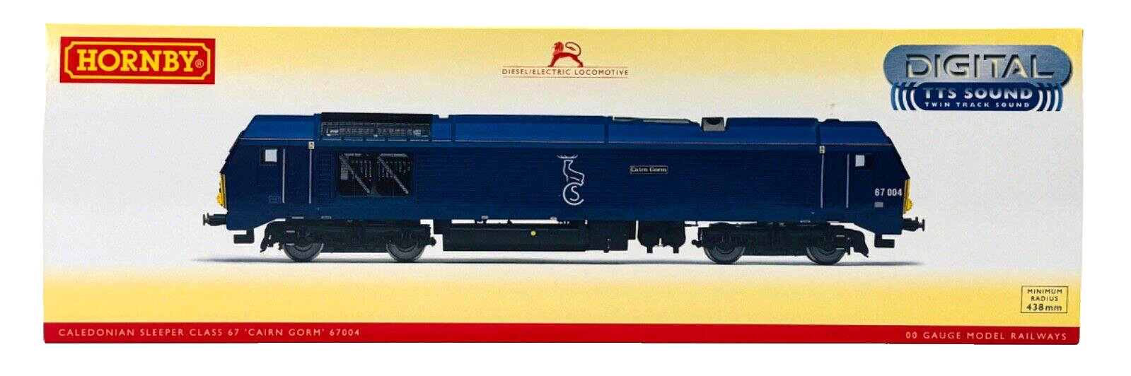 HORNBY 00 GAUGE - R3388 - CLASS 67 DIESEL 67004 CALEDONIAN CAIRN GORM DCC READY