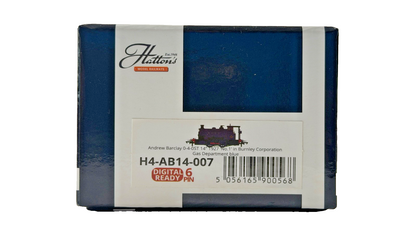 HATTONS OO GAUGE - H4-AB14-007 - ANDREW BARCLAY 0-4-0ST BURNLEY GAS DEPARTMENT