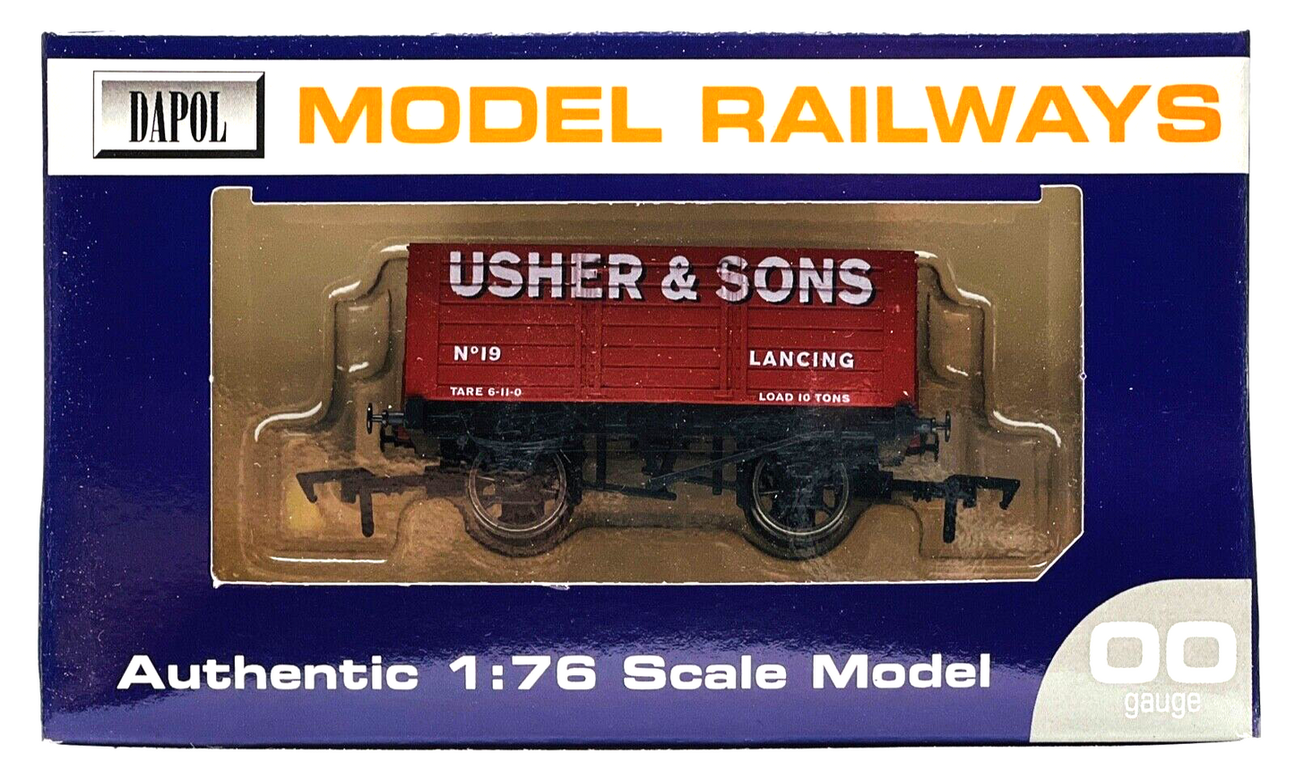 DAPOL 00 GAUGE - 'USHER & SONS' OF LANCING PLANK WAGON NO.19 (LIMITED EDITION)