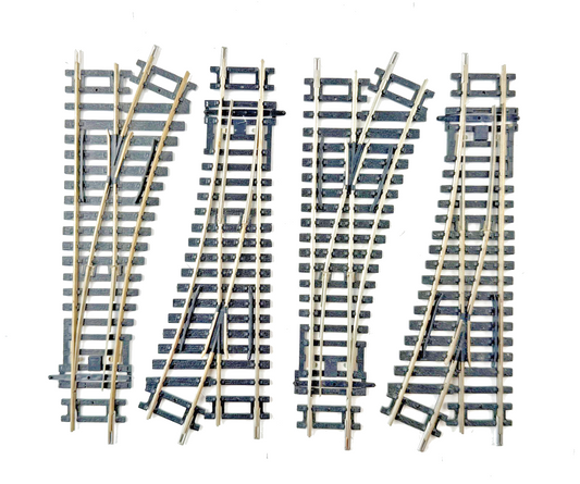 HORNBY 00 GAUGE - R8073 - RIGHT HAND POINT TRACK PIECE X 4 - UNBOXED