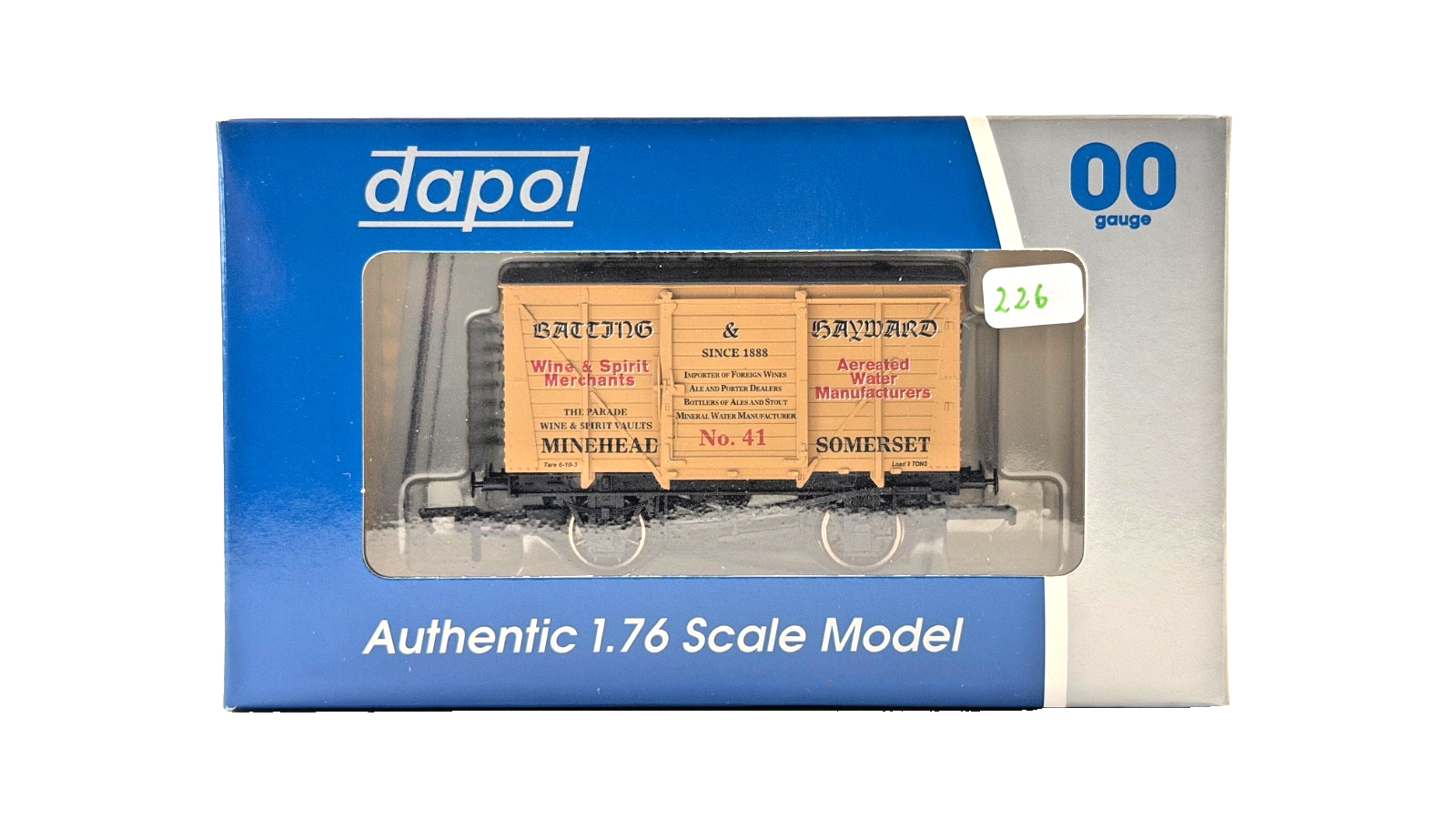 DAPOL 00 GAUGE - BATTING & HAYWARD MINEHEAD SOMERSET VAN NO.41 (LIMITED EDITION)