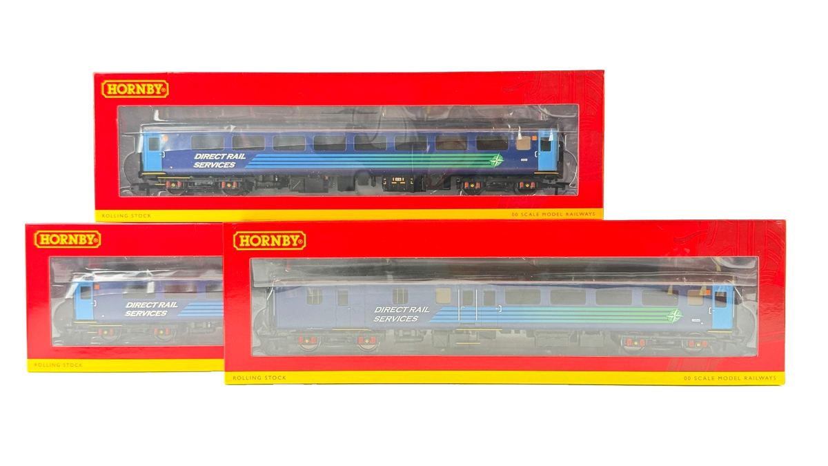 HORNBY OO GAUGE - R4967A/R40331A/R40331B - DRS MK2F 2ND OPEN COACHES BOXED X 3