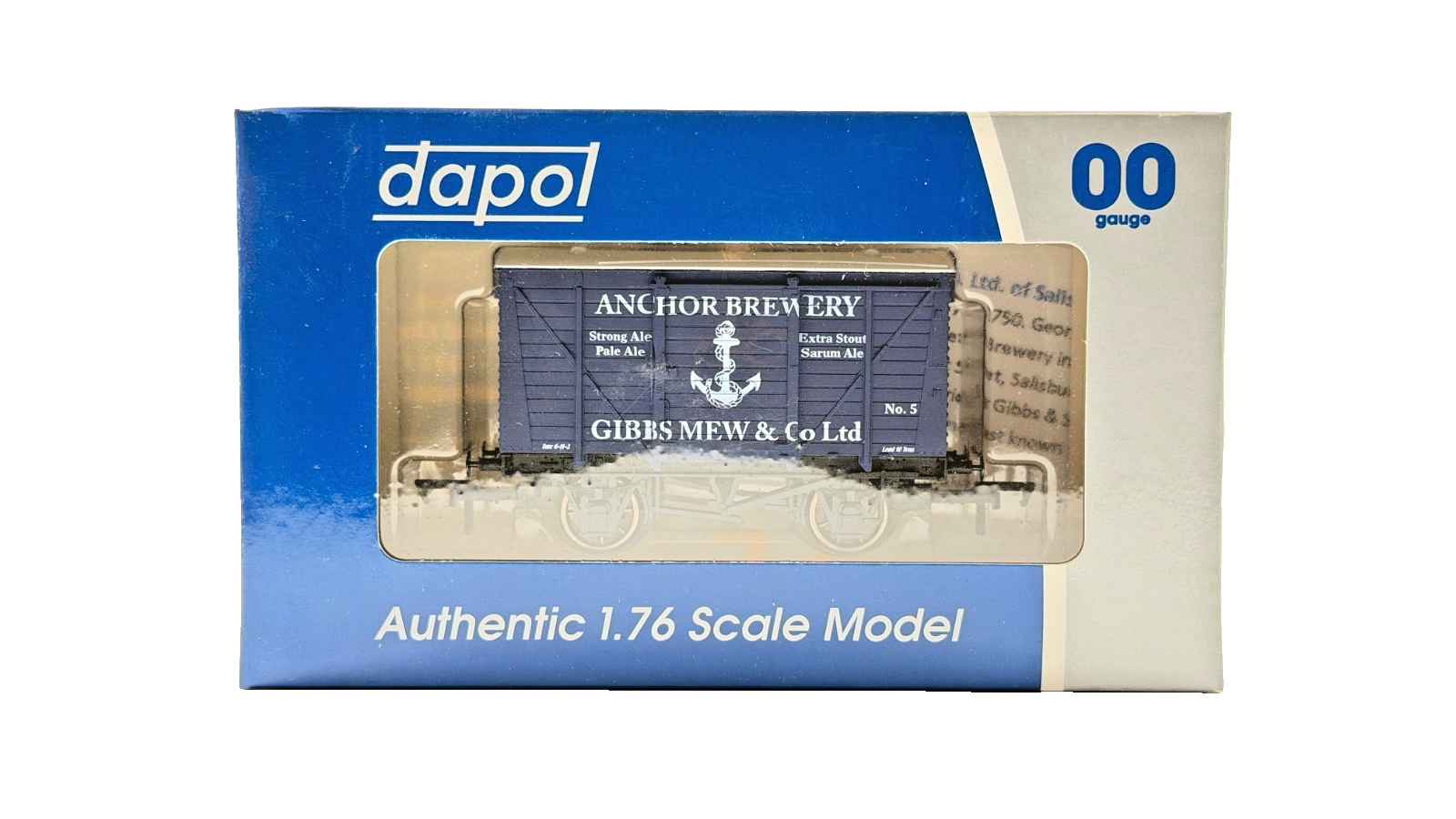 DAPOL 00 GAUGE - ANCHOR BREWERY GIBBS MEW & CO VENT VAN NO.5 (LIMITED EDITION)