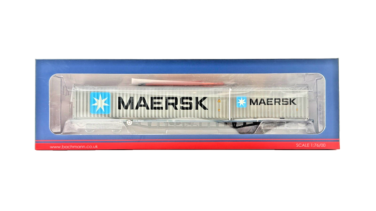 BACHMANN OO GAUGE - 38-628 - FFA FREIGHTLINER WAGON BR BLUE MARITIME CONTAINERS