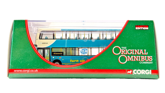 CORGI OOC 1/76 SCALE - OM41218 - WRIGHT DOUBLE DECKER ARRIVA LEICESTER - BOXED