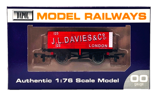 DAPOL 00 GAUGE - J.L DAVIES & CO OF LONDON PLANK WAGON NO.125 (LIMITED EDITION)