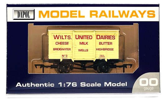 DAPOL 00 GAUGE - WILTS UNITED DAIRIES VENT VAN NO.3 (BURNHAM LIMITED EDITION)