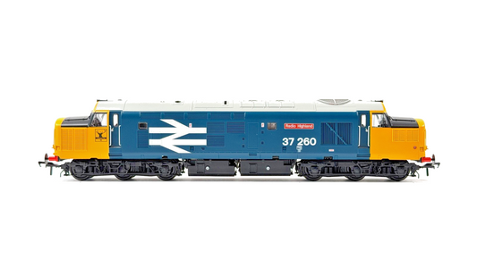 BACHMANN 00 GAUGE - 35-309 - CLASS 37/0 37260 RADIO HIGHLAND BR BLUE LARGE LOGO