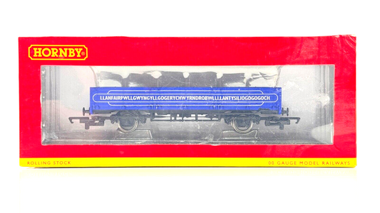 HORNBY 00 GAUGE - R6603 - OPEN WAGON (OAA) LLANFAIR BLUE - BOXED