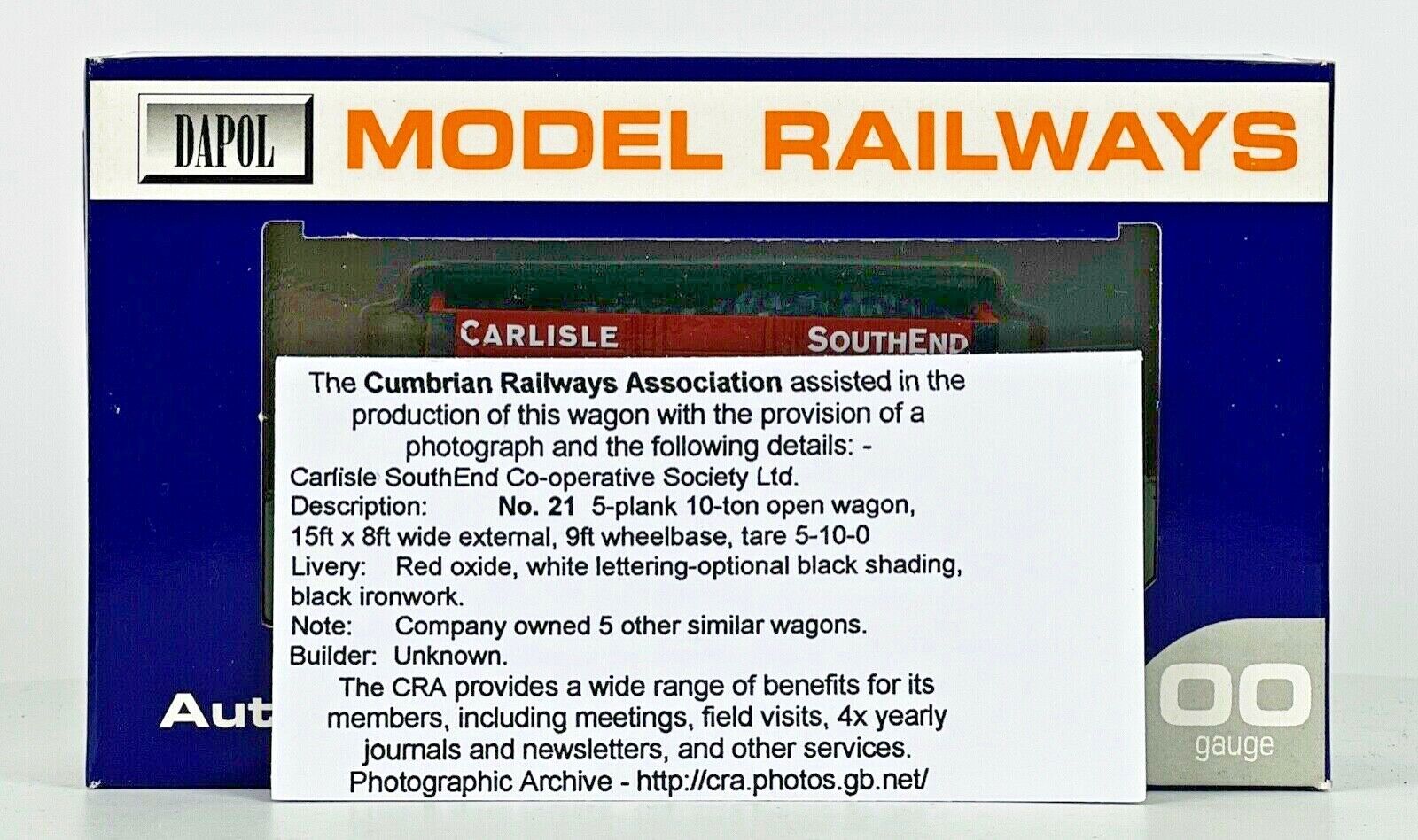 DAPOL 00 GAUGE - CARLISLE SOUTHEND CO-OPERATIVE SOCIETY (C&M LTD ED OF 150)