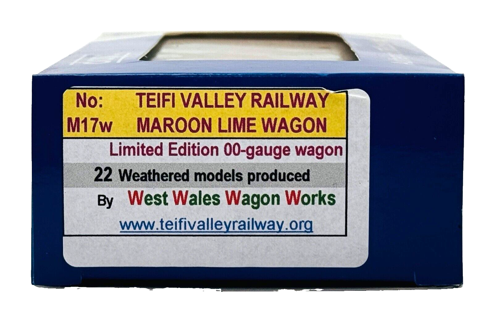 DAPOL 00 GAUGE - TEIFI VALLEY MAROON LIME WAGON 2013 WEATHERED (LIMITED EDITION)