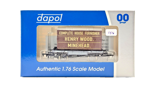 DAPOL 00 GAUGE - HENRY WOOD MINEHEAD GW CONFLAT WAGON 39024 (LIMITED EDITION)