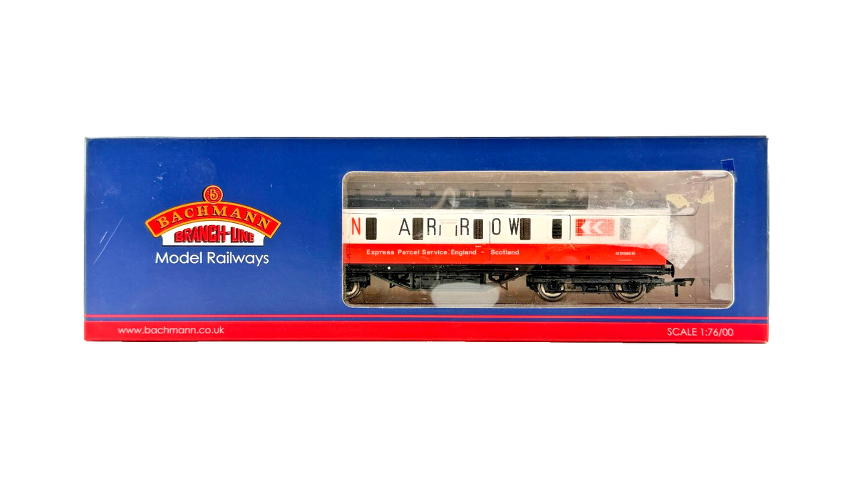 BACHMANN OO GAUGE - 34-331 - 50FT STANIER PARCELS VAN TARTAN ARROW BOXED