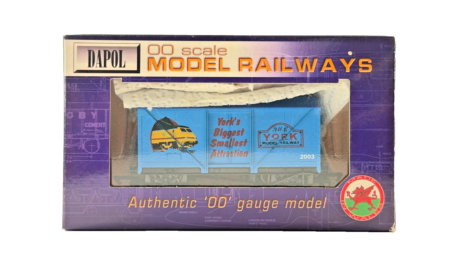 DAPOL 00 GAUGE - YORK'S BIGGEST SMALLEST ATTRACTION VAN WAGON (LIMITED EDITION)