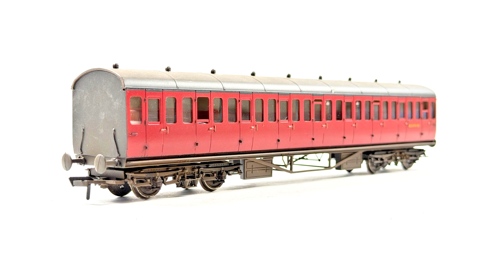 LARRY GODDARD 00 GAUGE BRASS KIT BUILT GWR DIA.121 CRIMSON SUBURBAN COACH W5476W