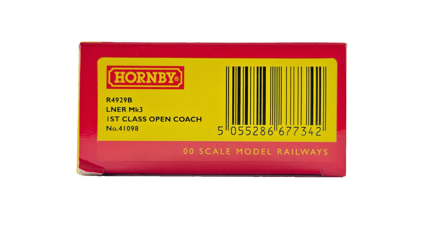 HORNBY 00 GAUGE - R4929B - LNER MK3 1ST CLASS OPEN COACH NO.41098 BOXED