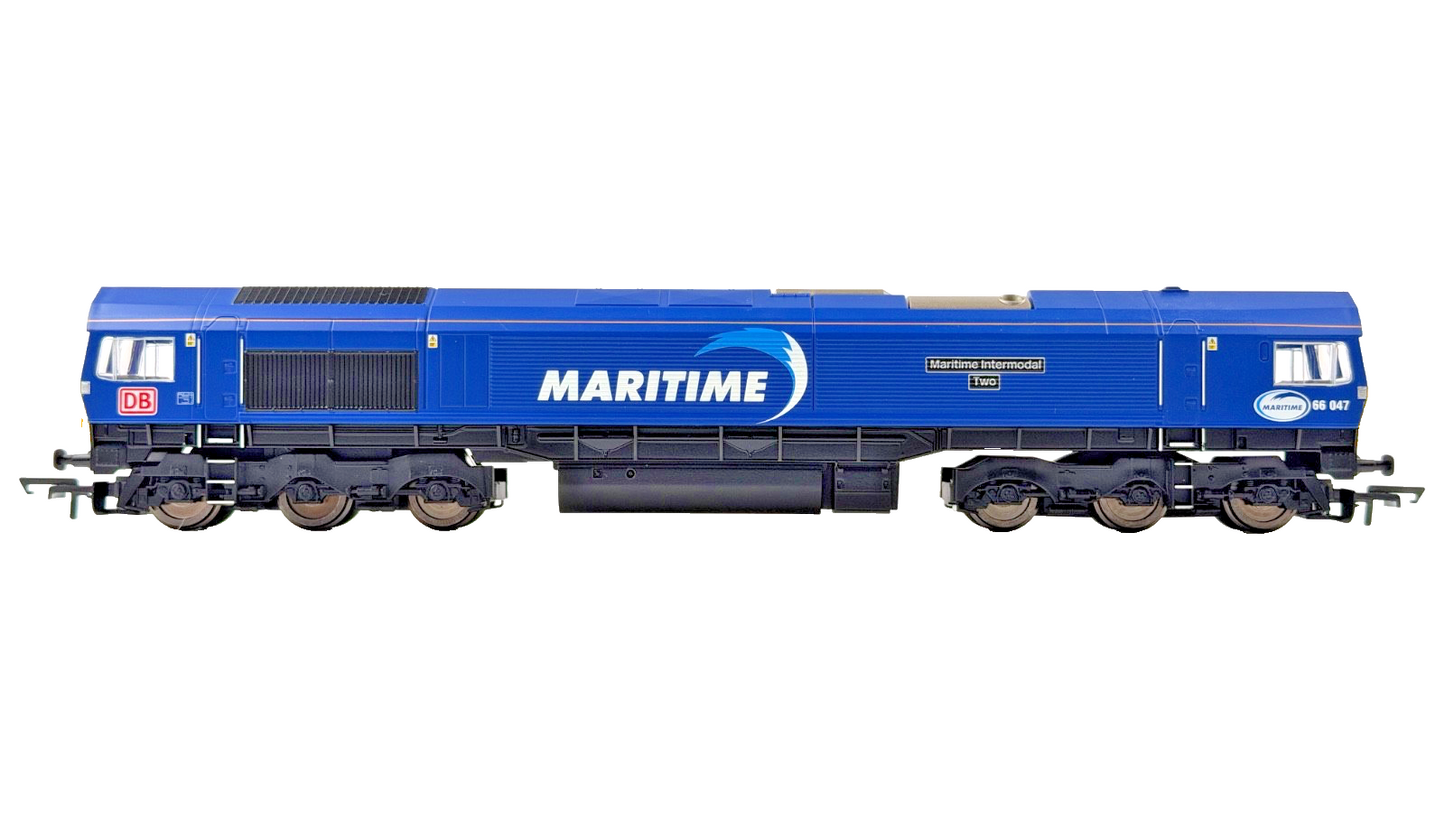 HORNBY OO GAUGE - R3887 - CLASS 66 DIESEL LOCOMOTIVE 66047 MARITIME INTERMODAL 2