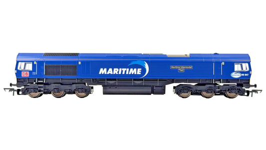 HORNBY OO GAUGE - R3887 - CLASS 66 DIESEL LOCOMOTIVE 66047 MARITIME INTERMODAL 2