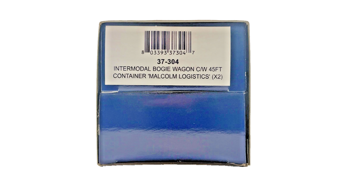 BACHMANN OO GAUGE - 37-304 - INTERMODAL BOGIE WAGONS W/45FT MALCOLM CONTAINERS
