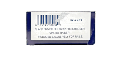 BACHMANN 00 GAUGE - 32-725Y - CLASS 66/5 DIESEL 66552 FREIGHTLINER MALTBY RAIDER