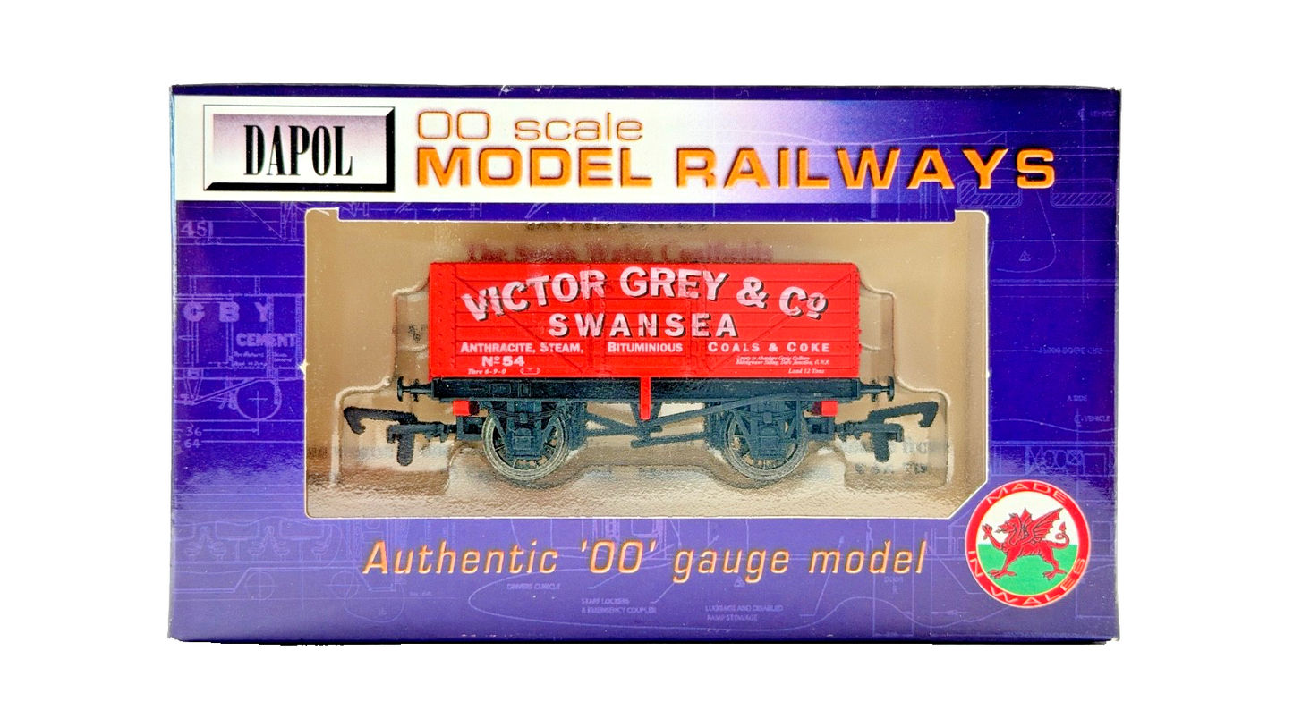 DAPOL 00 GAUGE - VICTOR GREY SWANSEA ANTHRACITE WAGON NO.54 (LIMITED EDITION)