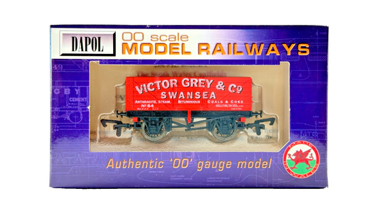 DAPOL 00 GAUGE - VICTOR GREY SWANSEA ANTHRACITE WAGON NO.54 (LIMITED EDITION)