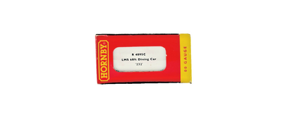 HORNBY OO GAUGE - R4095C - LMS MAROON 68FT 12 WHEEL DINING CAR COACH 232 BOXED
