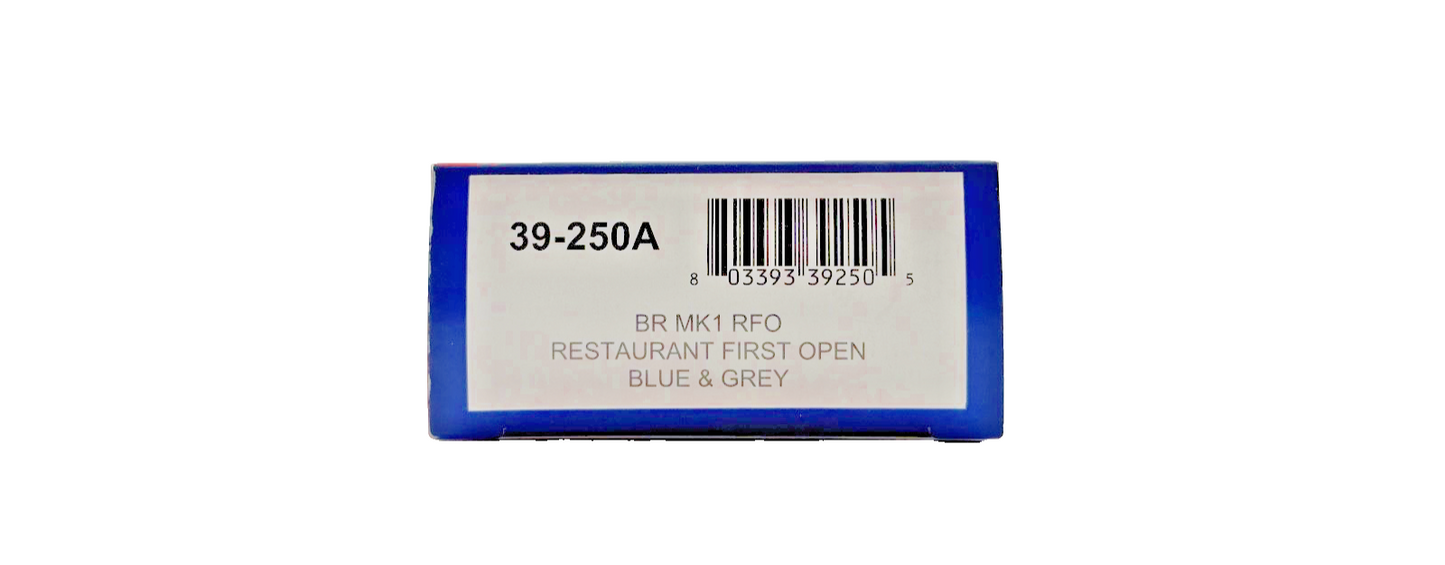 BACHMANN OO GAUGE - 39-250A - BR MK1 RFO RESTAURANT FIRST OPEN BLUE & GREY COACH