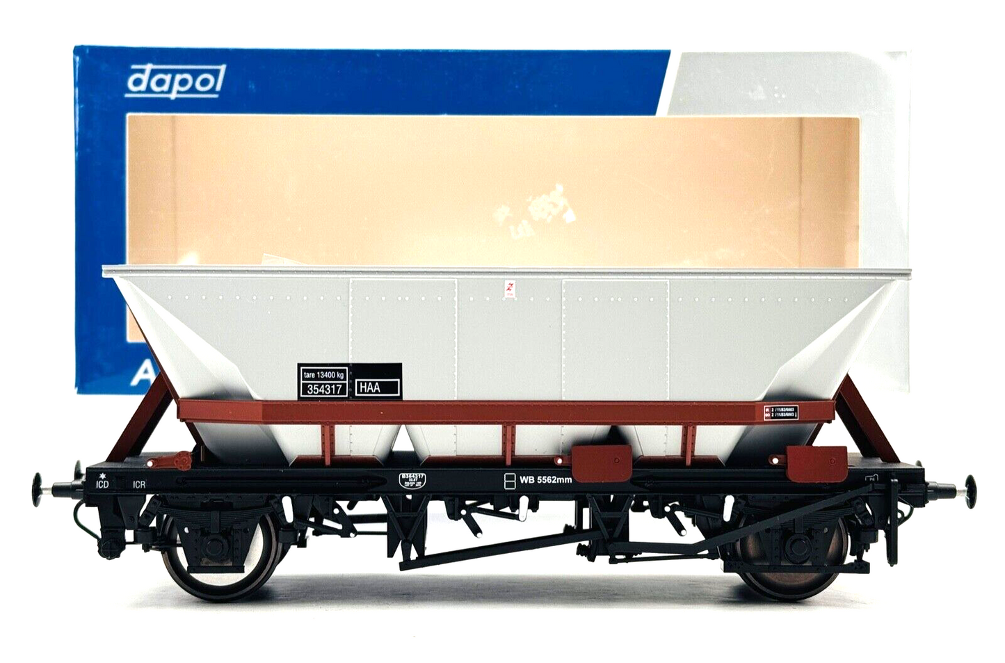 DAPOL O GAUGE - 7F-048-005 - MGR HAA COAL HOPPER WAGON (BROWN CRADLE) 354317 (P)