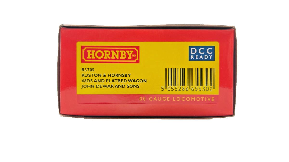 HORNBY OO GAUGE - R3705 - RUSTON & HORNSBY 48DS AND FLATBED JOHN DEWAR & SONS