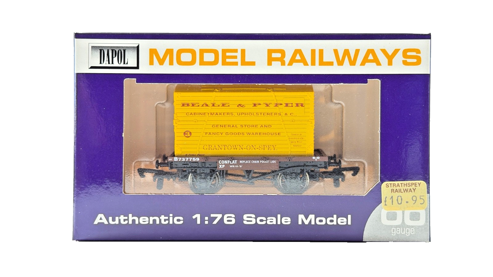 DAPOL 00 GAUGE - BEALE & PYPER GRANTOWN ON SPEY CONFLAT WAGON (LIMITED EDITION)