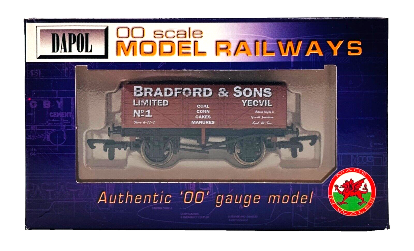 DAPOL 00 GAUGE - BRADFORD & SONS OF YEOVIL PLANK WAGON NO.1 (LIMITED EDITION)