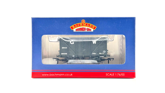 BACHMANN 00 GAUGE - 37-778D - GWR 12 TON 'MOGO' VAN GWR GREY WAGON - BOXED