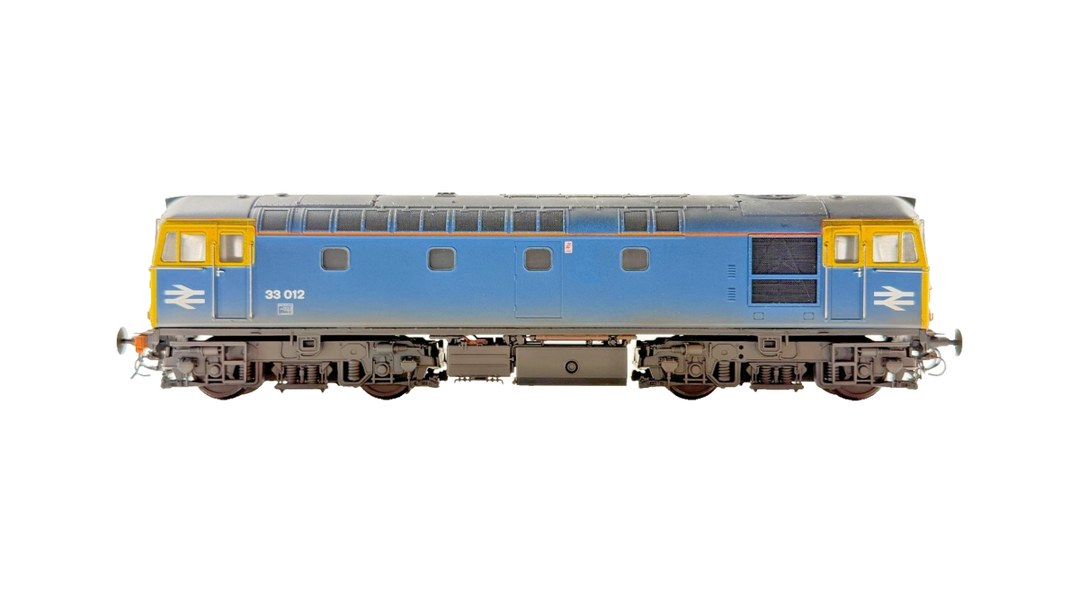 HELJAN OO GAUGE - 3450 - CLASS 33 DIESEL 33012 BR BLUE (FADED) WEATHERED
