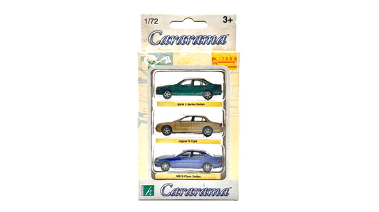 CARARAMA 1/72 SCALE - "LUXURY SEDAN" BMW JAGUAR MERCEDES TRIPLE - CARDED SEALED