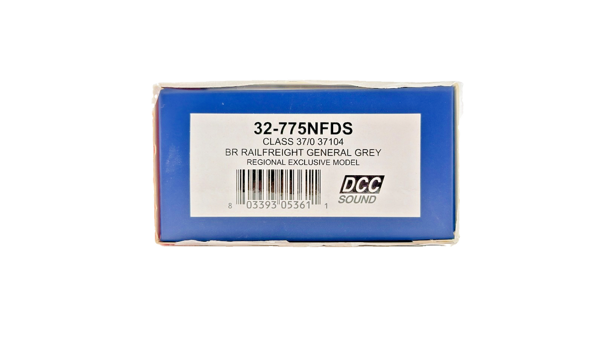 BACHMANN OO GAUGE - 32-775NFDS - CLASS 37/0 RAILFREIGHT GREY 37104 DCC SOUND