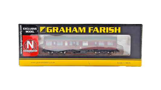 GRAHAM FARISH N GAUGE - 374-875Z - INSPECTION SALOON LMS LINED CRIMSON LAKE