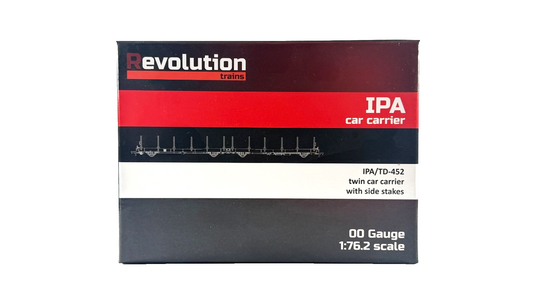REVOLUTION TRAINS OO GAUGE - IPA-121A - IPA TD-452 TWIN CAR CARRIER WAGONS BOXED
