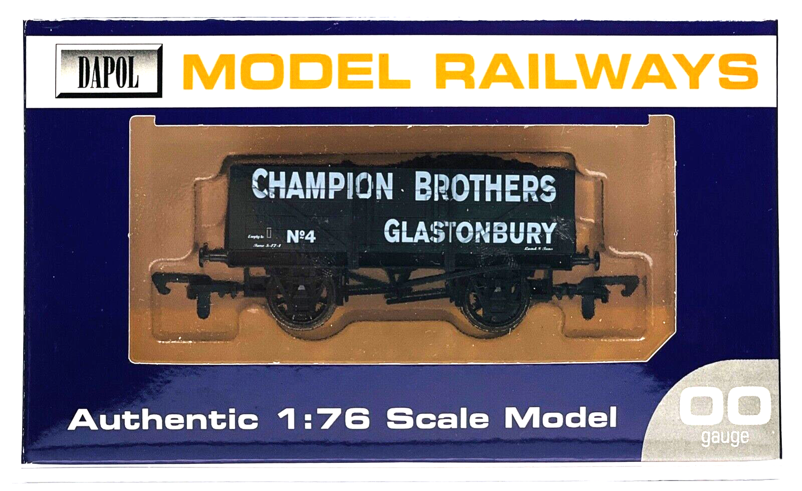 DAPOL 00 GAUGE - CHAMPION BROTHERS GLASTONBURY PLANK WAGON NO.4 (WESSEX WAGONS)