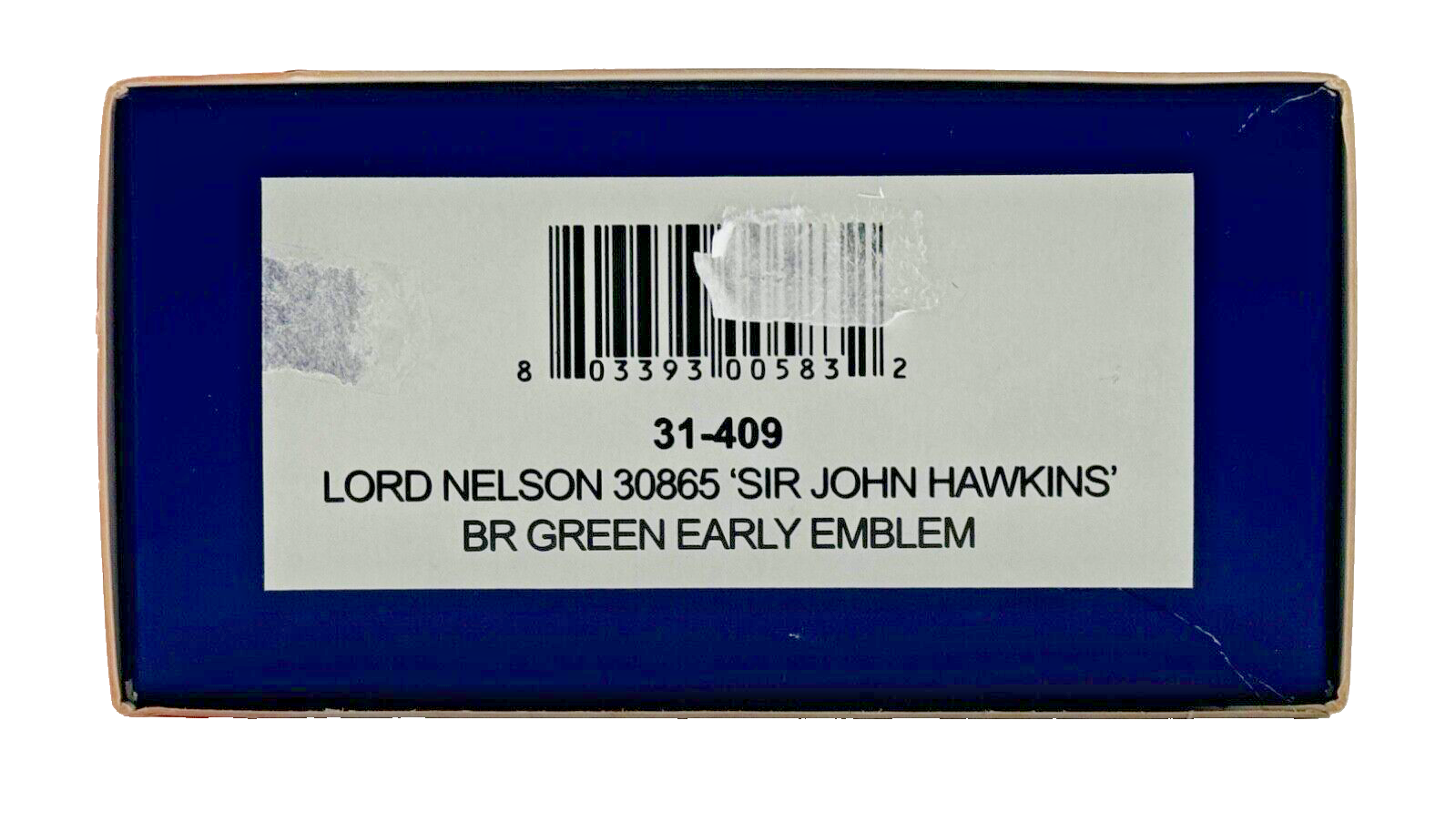 BACHMANN 00 GAUGE - 31-409 - LORD NELSON 30865 'SIR JOHN HAWKINS' BR GREEN BOXED