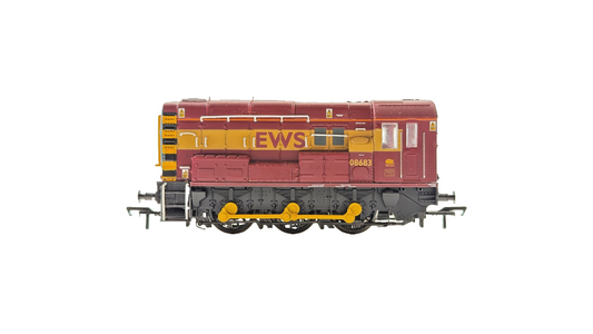 BACHMANN OO GAUGE - 32-108 - CLASS 08 DIESEL SHUNTER 08683 EWS MAROON & GOLD