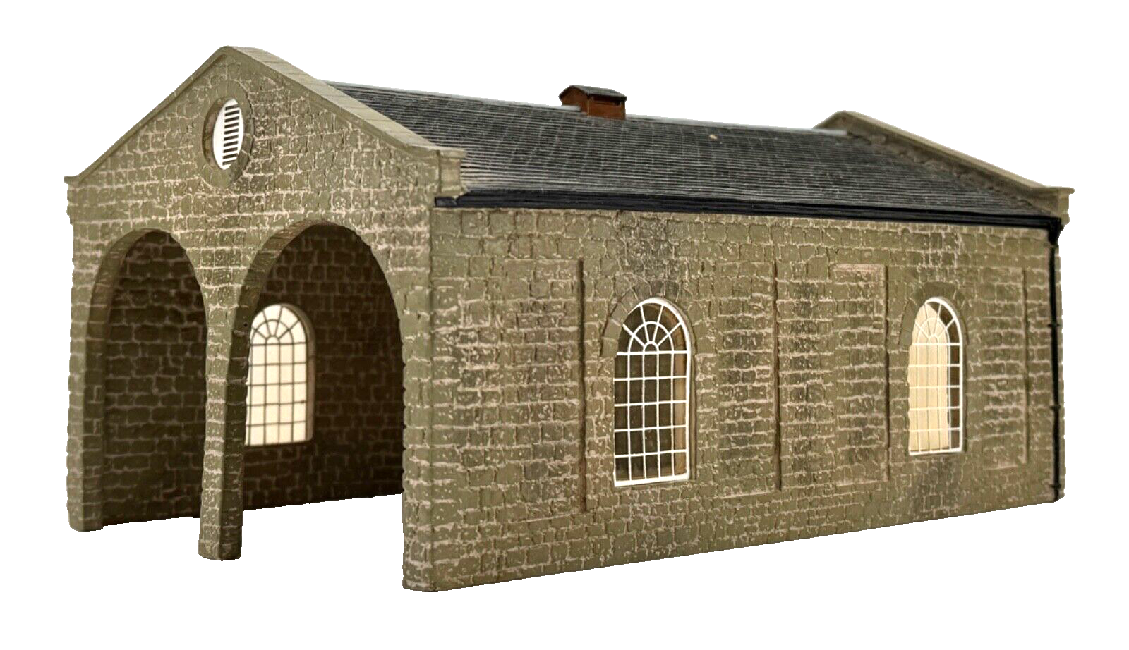 HORNBY 00 GAUGE SKALEDALE - R8637 - STONE DOUBLE ROAD ENGINE SHED - UNBOXED