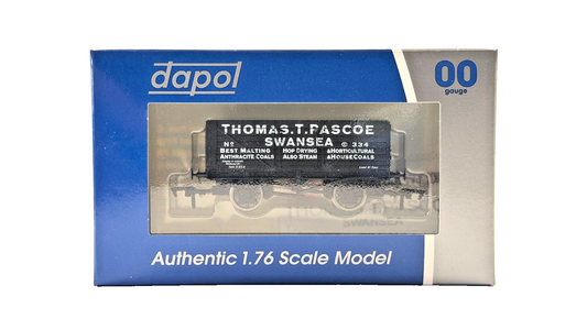 DAPOL 00 GAUGE - THOMAS T PASCOE OF SWANSEA PLANK WAGON NO.334 (LIMITED EDITION)