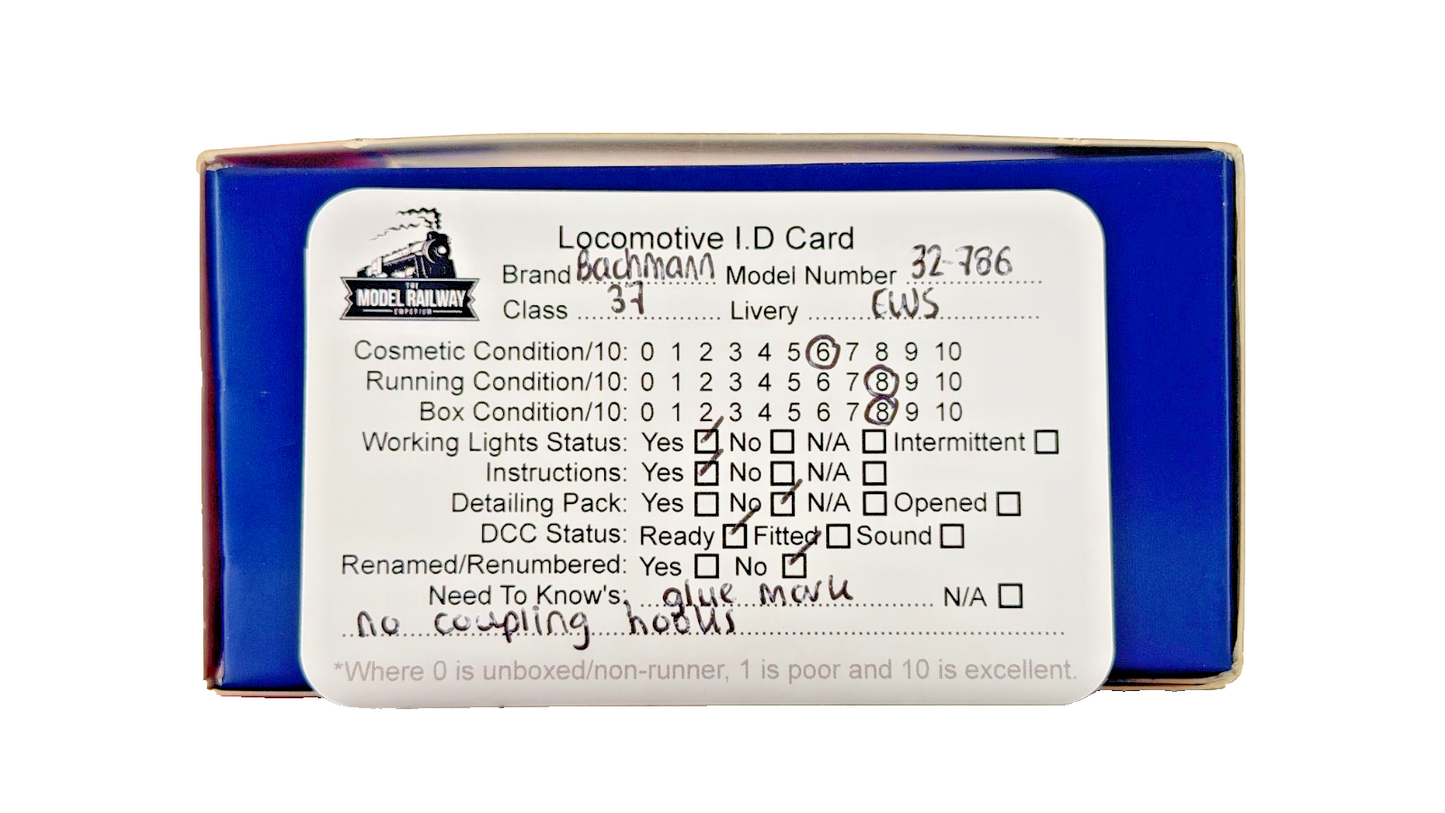 NQP BACHMANN 00 GAUGE - 32-786 - CLASS 37 DIESEL 37174 EWS DOMINO HEADCODE (W)