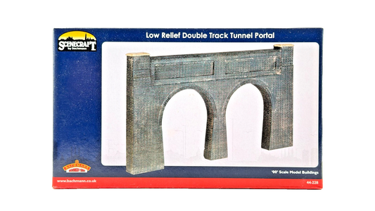 BACHMANN OO GAUGE SCENECRAFT - 44-228 - LOW RELIEF DOUBLE TUNNEL PORTAL - NEW