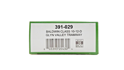 BACHMANN OO9 SCALE - 391-029 - BALDWIN CLASS 10-12-D GLYN VALLEY TRAMWAY BOXED